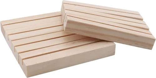 Vista 7 de 12 soportes para tarjetas de lugar de 4.7 pulgadas/4.7 in, soporte de madera para tarjetas de mesa, número de imagen, soporte para postales