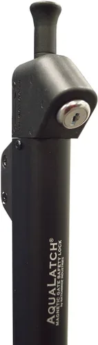 Vista 3 de AquaLatch - Pestillo magnético negro para puerta de seguridad infantil de 20 pulgadas de alto Llave igual AQUA-20-BK-KA
