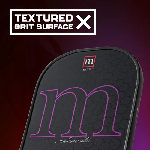 Vista 6 de Mint Sport Mademoiselle - Pala de pickleball T700 de fibra de carbono con núcleo de polipropileno de 0.63 pulgadas, superficie giratoria
