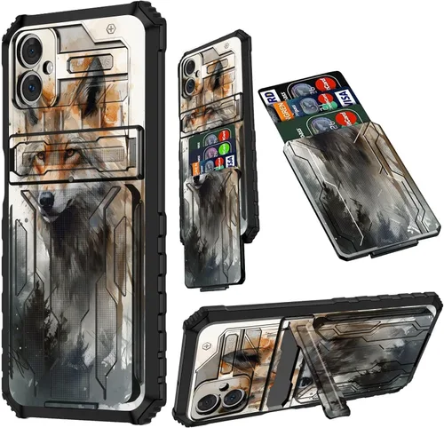 Vista 109 de Funda para Samsung A13 5G, Galaxy A13 5G con tarjetero desmontable atril resistente a prueba de golpes funda protectora para Samsung Galaxy A13 Gato