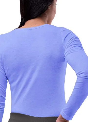 Vista 2 de SIVVAN - Camiseta de manga larga cómoda de uniforme médico para mujer