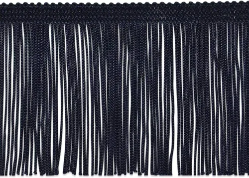 Vista 12 de Trims by the Yard Borde de flecos de cadena de 3 pulgadas, 3 pulgadas/10 yardas, negro