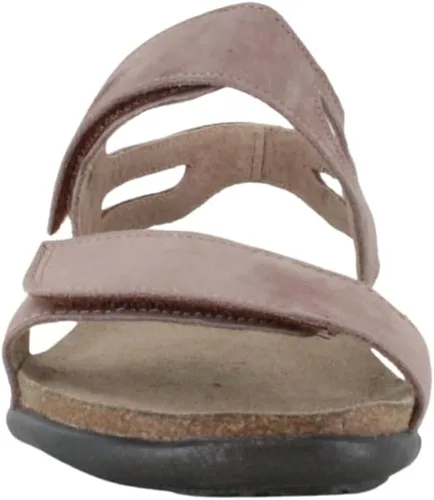 Vista 2 de Naot Kayla sandalia con taco de cuña para mujer Piel de lagarto beige