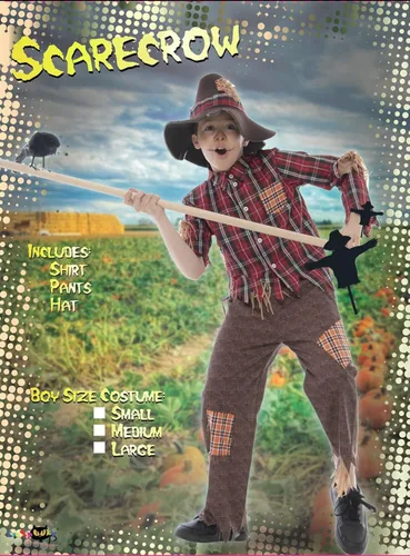 Vista 6 de Snailify Disfraz de espantapájaros para niños, disfraz de cosplay lindo de Halloween
