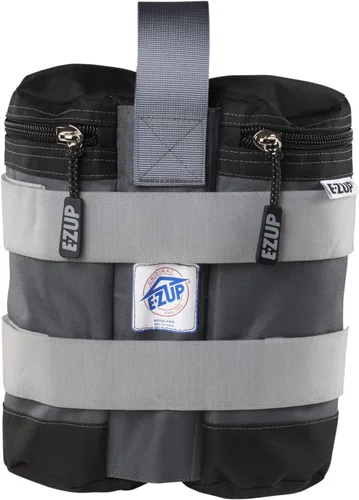 Vista 2 de E-Z UP Juego de 4 bolsas de peso rellenables, soporta hasta 25 libras cada una, gris acero