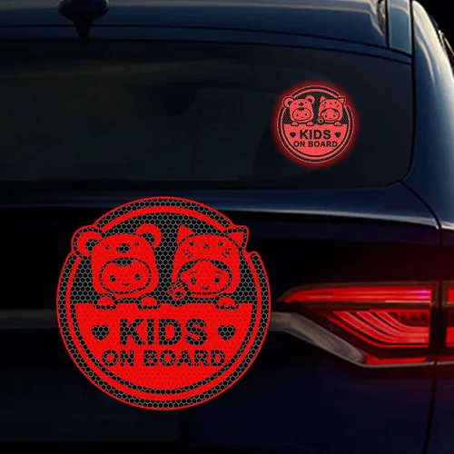 Vista 10 de Adhesivo para automóvil de bebé a bordo, 2 unidades, para niños a bordo, súper fuerte, reflectante, para dos bebés en el automóvil, calcomanías