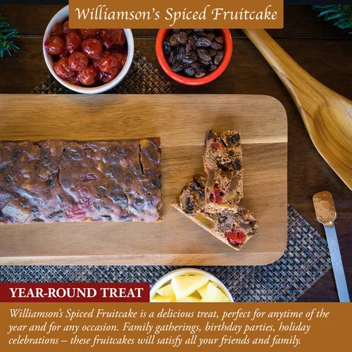Vista 6 de Williamson's - Pastel de frutas con especias, pastel de frutas, recién hecho, aperitivo gourmet, regalo de comida con frutas finas y nueces
