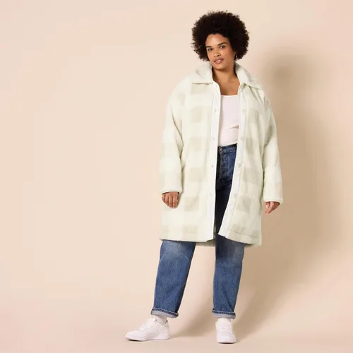 Vista 5 de Tienda Essentials Abrigo de sherpa de peluche de gran tamaño para mujer (anteriormente Goodthreads)
