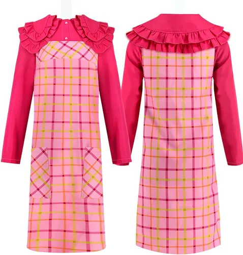 Vista 6 de QENUIA Girls Wednesday's Enid Sinclair Cosplay Dress Costume Long Sleeve Costumes Halloween Outfit for Girls