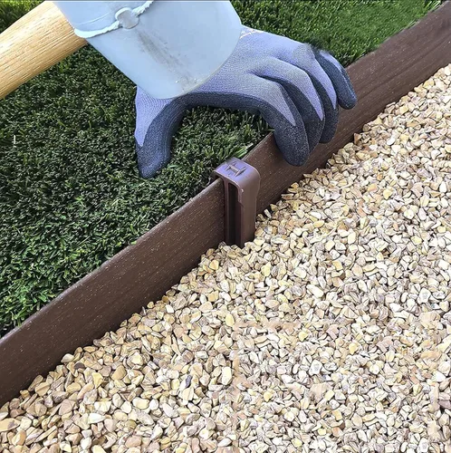 Vista 4 de Paquete de 30 estacas de jardín de 10 pulgadas, estacas de plástico resistentes para carpa, estacas de anclaje para bordes, terrazas, tablas