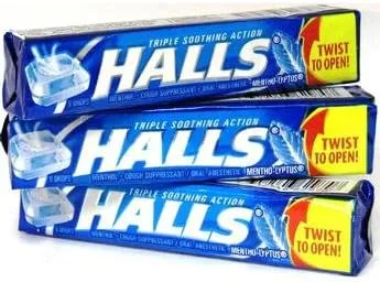 Vista 2 de Halls Supresor de la tos mentol 9 gotas (paquete de 2)