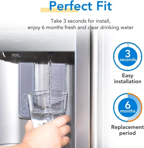 Vista 6 de Aqua Fresh WF100 - Filtro de agua para refrigerador LT1000p de repuesto compatible con LG LT1000P, LT1000PC, LT1000PCS, ADQ74793501, ADQ74793502