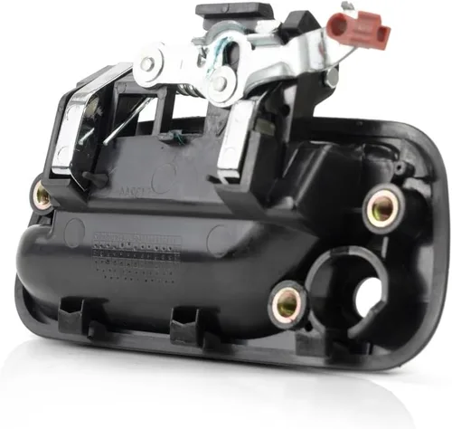 Vista 3 de KarParts360 Para Toyota T100 1993-1998 Manija de puerta exterior delantera, bisel negro del lado del pasajero con palanca cromada con orificio