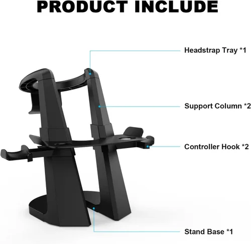 Vista 7 de AMVR Compatible with Quest 2 Stand Upgraded Heavier VR Headset Display Stand Holder and Controller Mount Station for Quest 2Quest 1RiftRift S and