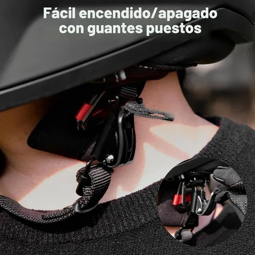 Vista 5 de Kit de hebilla de liberación rápida para casco universal acero Negro