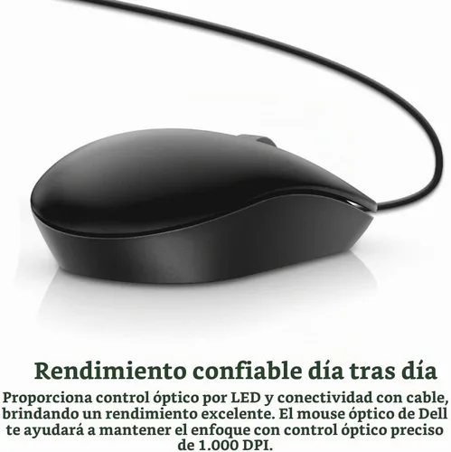 Vista 2 de Dell MS116 - Ratón de PC con rueda de desplazamiento para PC/Mac de 2 vías