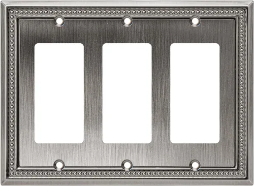 Vista 109 de Henne Bery Sunken Pearls Placa de Pared Decorativa de Servicio Pesado Placa de Interruptor Cubierta de Tomacorriente