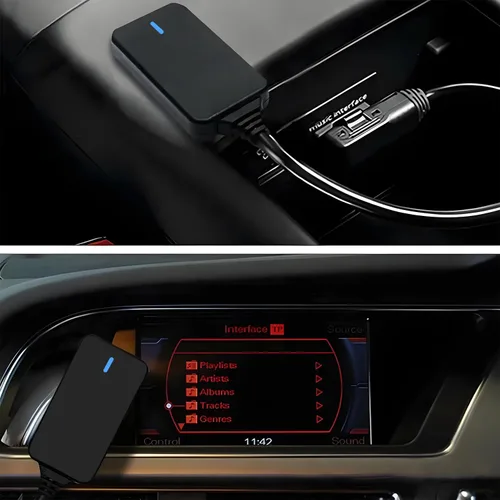 Vista 3 de Adaptador Bluetooth 5.0 Receptor de audio para Audi, AMI MMI Bluetooth Kits de coche Cable de interfaz de música, adaptador de cable de interfaz