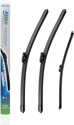 Vista 25 de ATTKE Limpiaparabrisas para Todo Clima, 15" + 15" Delanteros y 13" Trasero para Jeep Wrangler 2008-2018, Estilo OE Genuino (3 Limpiaparabrisas)
