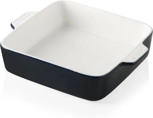 Vista 6 de Sweejar Plato de Cerámica para Hornear, Bandeja Rectangular Pequeña para Hornear con Asas Dobles, 20 Oz para Cocinar, Brownie, Cocina, 6.5 x 4.9 x
