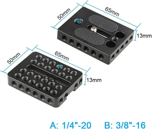 Vista 2 de CAMVATE - Placa de queso superior + placa base para cámara DSLR DIY