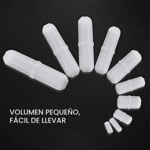 Vista 6 de 10pcs PTFE agitador magnético mezclador agitador barra spinbar color blanco