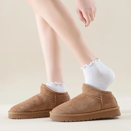 Vista 8 de Mcool Mary Calcetines tobilleros con volantes para mujer, paquete de 6 Blanco