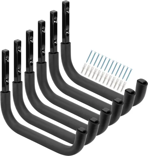 Vista 8 de Gancho de almacenamiento de garaje, colgador de utilidad resistente de montaje en pared de 6.3 pulgadas