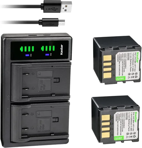 Vista 5 de Kastar Reemplazo del cargador de batería LTD2 USB para JVC BN-VF707 BN-VF707U BN-VF707UE BN-VF707US JVC BN-VF714 BN-VF714U BN-VF714UE BN-VF714US JVC