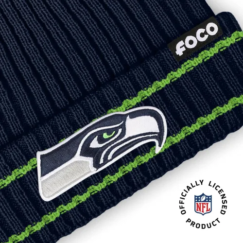 Vista 3 de FOCO NFL - Gorro acanalado con logotipo de equipo de la NFL para hombre