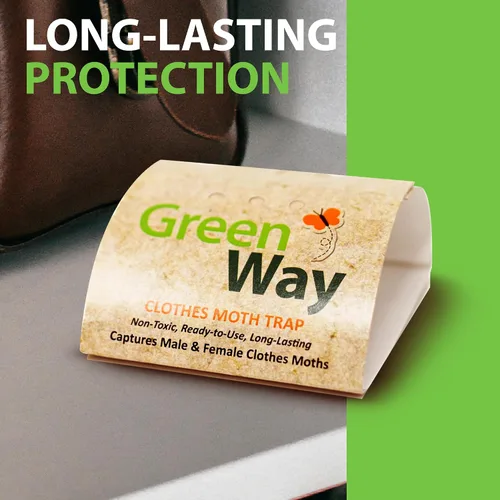 Vista 7 de Greenway Clothing - Trampas para polillas con potentes señuelos de feromonas para una protección eficaz, sin olor, no tóxica, ecológica y de larga