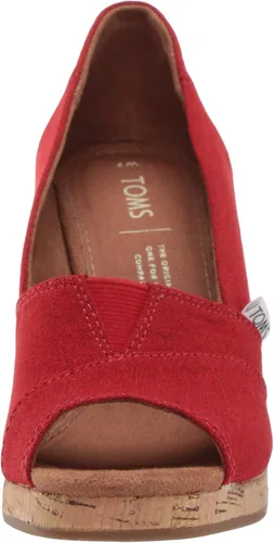 Vista 2 de TOMS - Sandalias clásicas de cuña alpargata para mujer