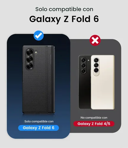 Vista 2 de BXYJY Funda para Samsung Galaxy Z Fold 6 con función atril, protector de pantalla frontal y protección de bisagra, ajuste delgado, resistente, duro