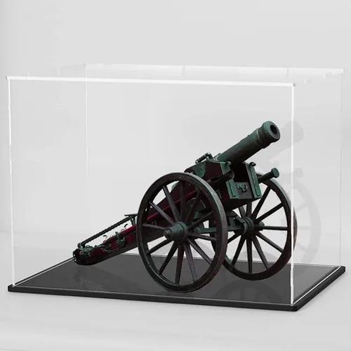 Vista 14 de SVENJBB vitrina acrílica, cajas de acrílico de cubo de 10 x 10 x 14 pulgadas para exhibición, vitrinas transparentes con base negra mate y tapa