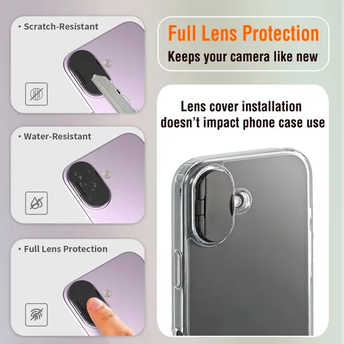 Vista 5 de Funda de privacidad para cámara compatible con iPhone 17, iPhone 16, iPhone 16 Plus, protector antiespía para cámara trasera, asegura tu privacidad
