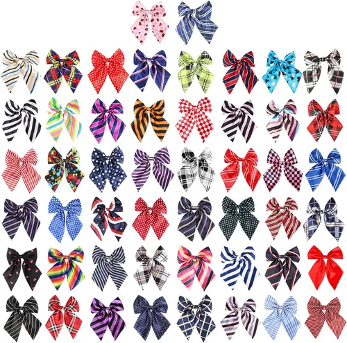 Vista 12 de Segarty Pajaritas para Perros, 30 piezas Corbatas de Moño Ajustables para Perro, Accesorios de Aseo para Perros Medianos y Grandes, Bonitos Lazos