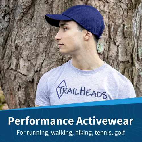 Vista 4 de TrailHeads Race Day Performance - Gorra deportiva ligera de secado rápido para hombre, talla única