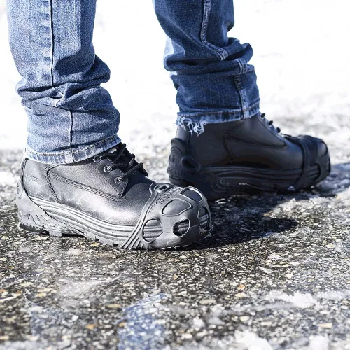 Vista 15 de Due North Tacos de hielo industriales multiusos para hombres y mujeres, ayudas de tracción para caminar y trabajar en nievehielo, 16 picos