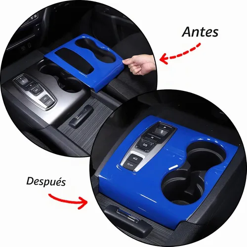 Vista 4 de Cubierta del panel de la palanca de cambios para Honda Pilot 2016-2022/Ridgeline 2020-2023/Passport 2019-2023, accesorios de plástico ABS para Azul