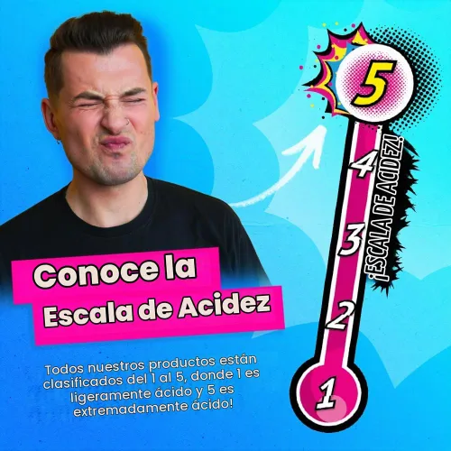 Vista 9 de Brain Blasterz Paquete variado de caramelos súper ácidos MEGA, caja de caramelos ácidos con 22 piezas, caramelos navideños, paquete variado