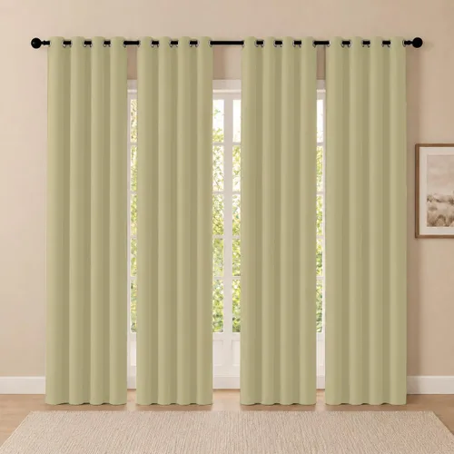Vista 127 de Cortinas de oscurecimiento de habitación de 45 pulgadas de largo para dormitorio y sala de estar, cortinas térmicas aislantes con ojales