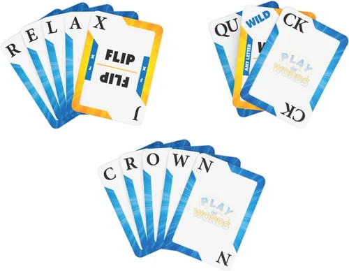 Vista 4 de Play On Words Juego de cartas – Juego de cartas extracreativo para hacer palabras divertido para todas las edades – Ganador del premio a los padres
