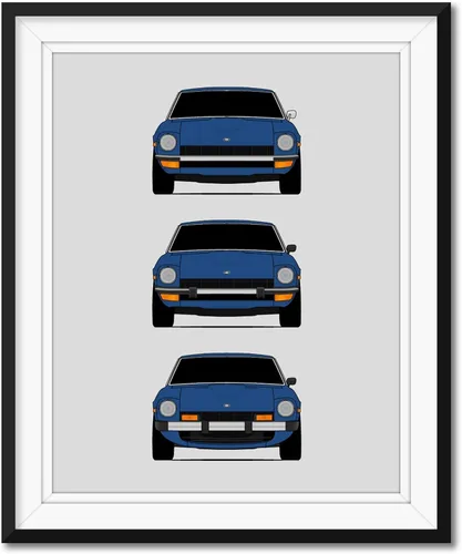 Vista 3 de Custom Car Posters Póster hecho a mano compatible con Datsun 240Z 260Z 280Z, generaciones e impresión de Datsun S30/Nissan S30 (Nissan Fairlady Z)