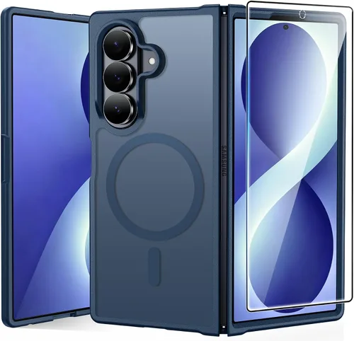 Vista 57 de FNTCASE para Samsung Galaxy Z Fold 7 Estuche Magnético: Funda de Teléfono Celular con Textura Mate Translúcida, Protección contra Caídas de Grado