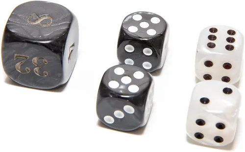 Vista 22 de Bello juegos Deluxe dados de imitación de mármol sets-black/, Azul, 5/8