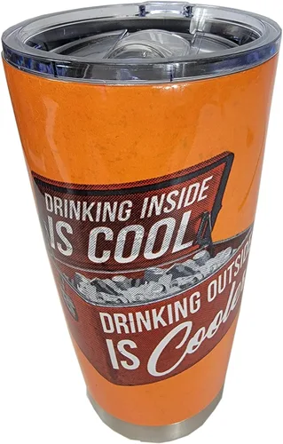 Vista 9 de Rivers Edge Products Vaso aislado de 20 onzas, vaso de acero inoxidable a prueba de fugas con tapa, a prueba de derrames, para té, refrescos Whisky