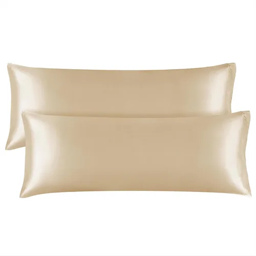 Vista 158 de BEDELITE Funda de almohada de satén para cabello y piel, súper suave y refrescante similar a las fundas de almohada de seda, paquete de 2 con cierre