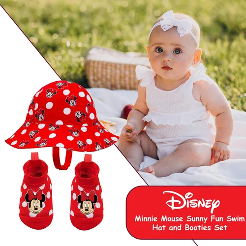 Vista 5 de Disney Conjunto de gorro y botines de natación para bebé Mickey Mouse Minnie Mouse y Princesas protección solar UPF 50 0-12 meses 0-12 meses
