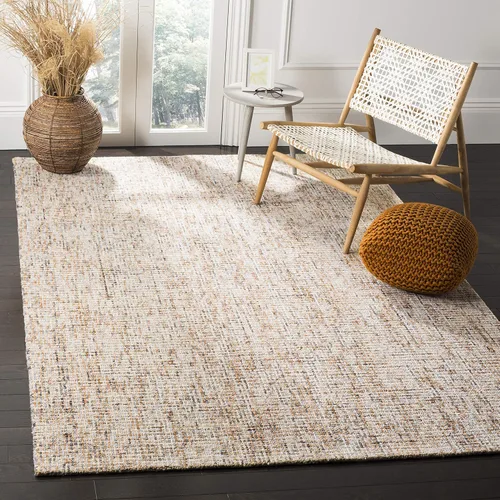 Vista 25 de SAFAVIEH Abstract Collection - Alfombra decorativa, 2 x 3 pies, color negro y marfil, lana hecha a mano, ideal para zonas de alto tráfico