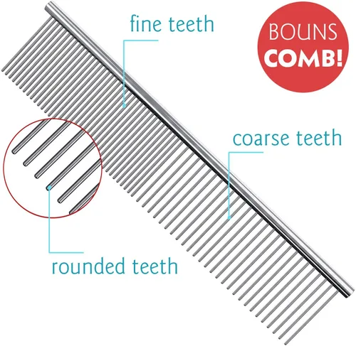 Vista 6 de YOY 20 adorables lazos para el pelo de perro con clips y 1000 bandas de goma y 1 peine de acero para peluquería, nudo superior de cachorro, moño